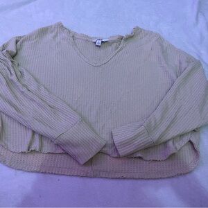 JoyLab Cream Long Sleeve Top